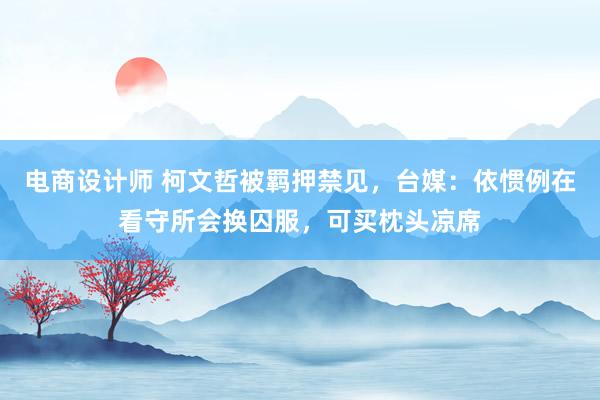 电商设计师 柯文哲被羁押禁见，台媒：依惯例在看守所会换囚服，可买枕头凉席